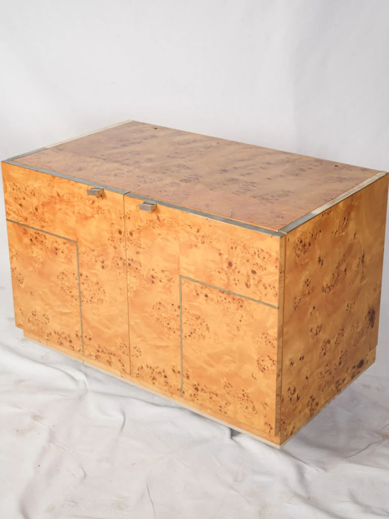1970s Petite Elm Burl Cabinet - 20¾"x 33¾"