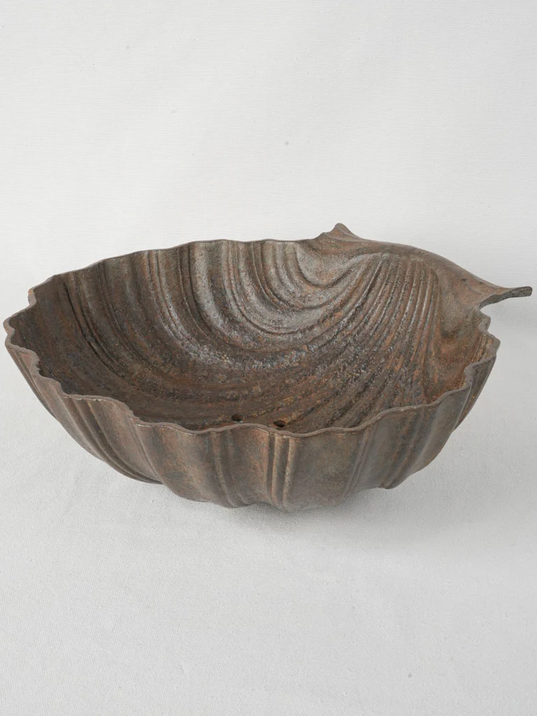 Early 20th-Century Cast Iron Shell-Form Benitier - 17¾"