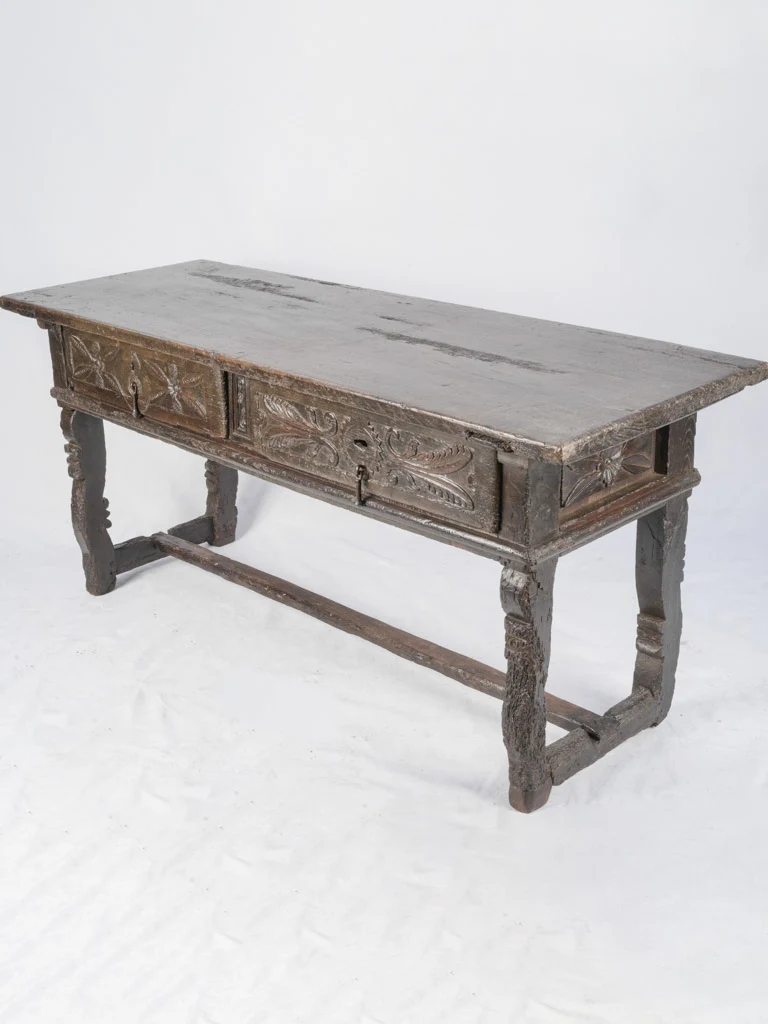 Late 16th-Century Spanish Oak Table w/ Beautiful Patina - 67¾"