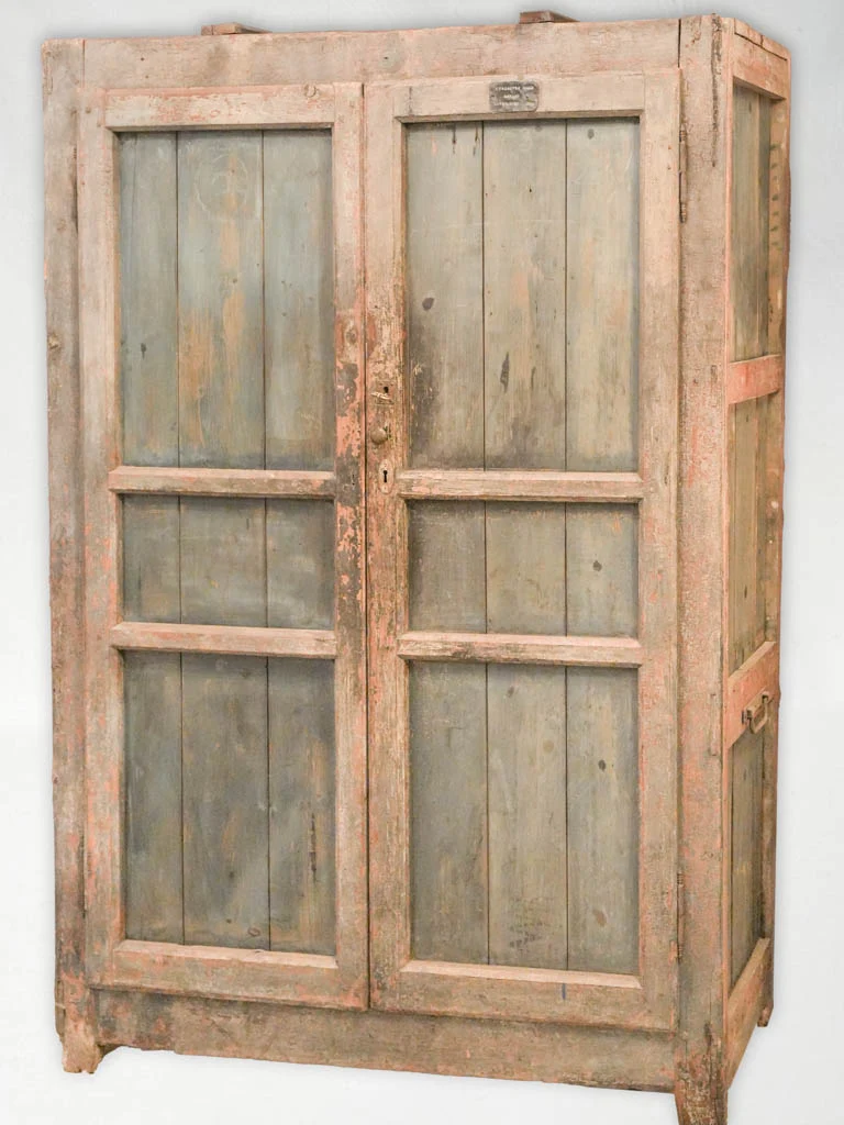 Rustic French Workshop Cabinet w/ Aged Patina - 76" x 50½"