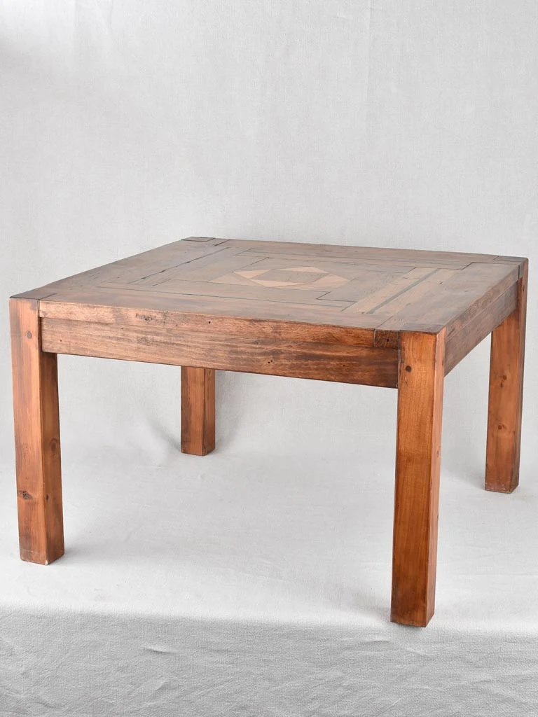 Antique French parquetry coffee table 26"