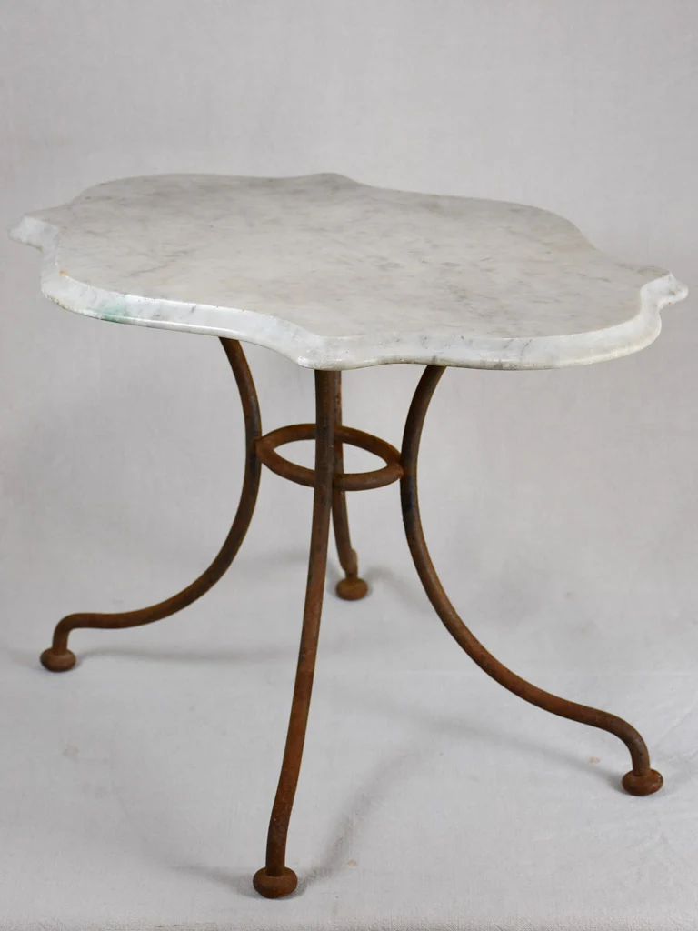 Early 20th-century marble butcher's display table 27½" x 19¾"