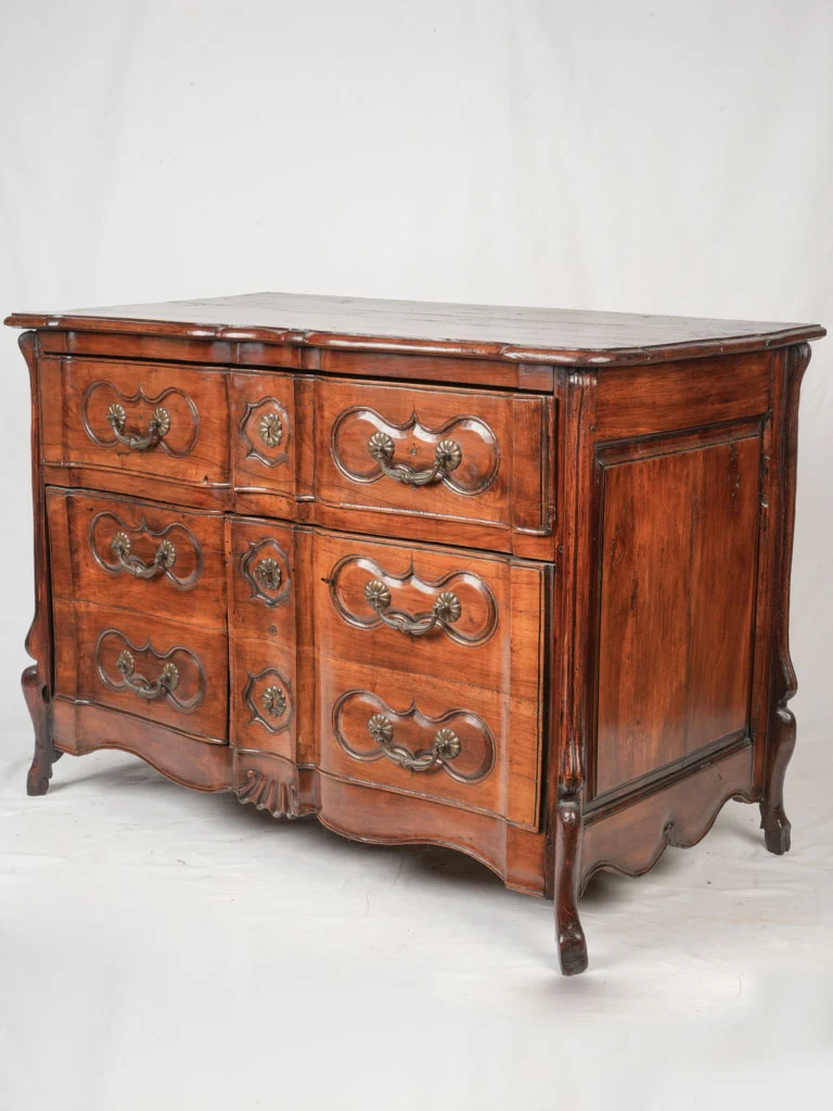 18th-Century French Cherry Wood Serpentine Commode - 34¾" x 48½"