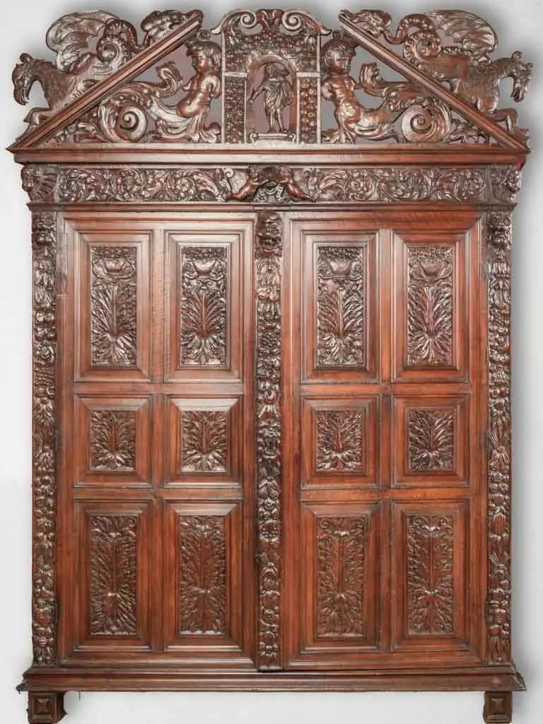 Exceptional Louis XIII Walnut marriage "Armoire de Sumène" - circa 1650 - 98½" x 72½"