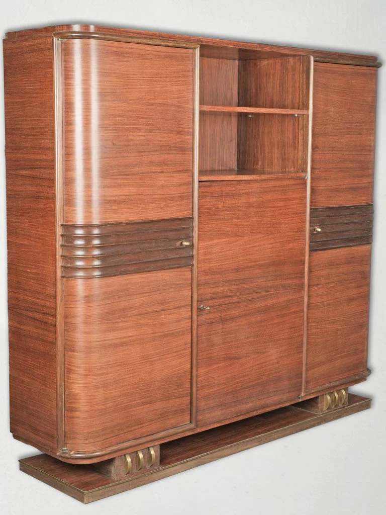 Art Deco Rosewood Veneer Office Cabinet Att. To Chaleyssin - 72¾"