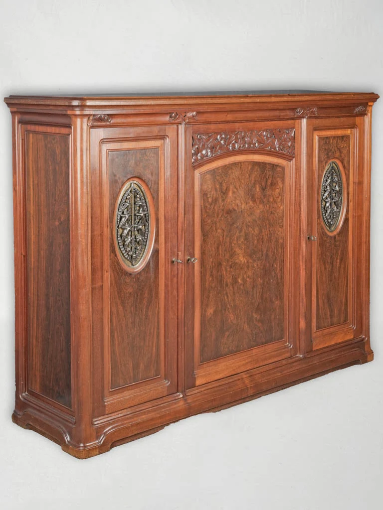 Rare Louis Majorelle (1859–1926) Art Nouveau Mahogany Cabinet - 61" x 17¾"