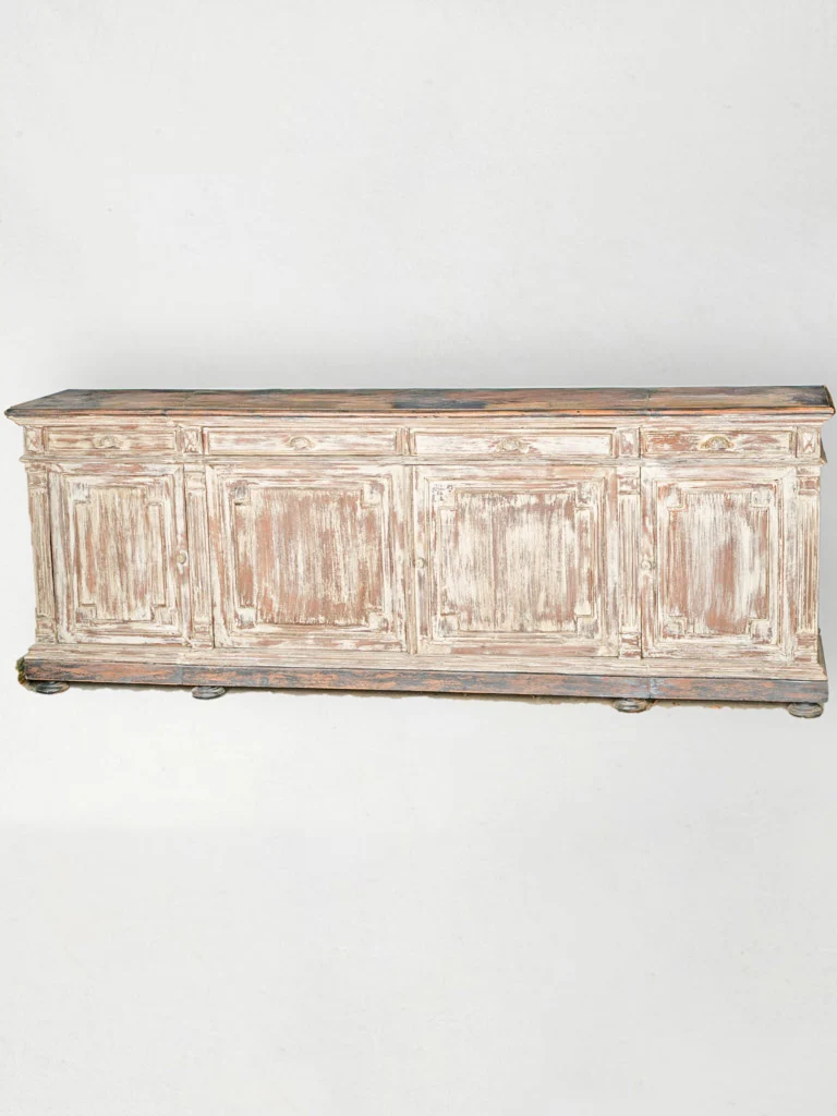 Large Early 20th-Century Rustic French Oak Sideboard - 8'6"