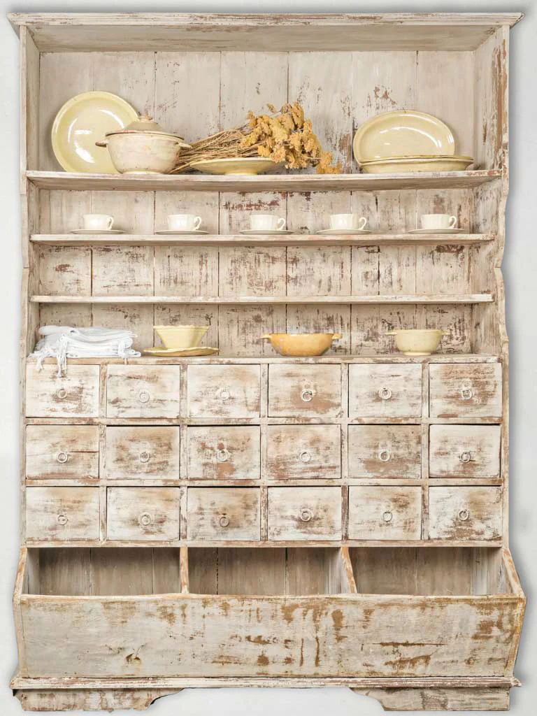 Early 20th-Century Boulanger's Cabinet w/ Patinated Finish - 76"