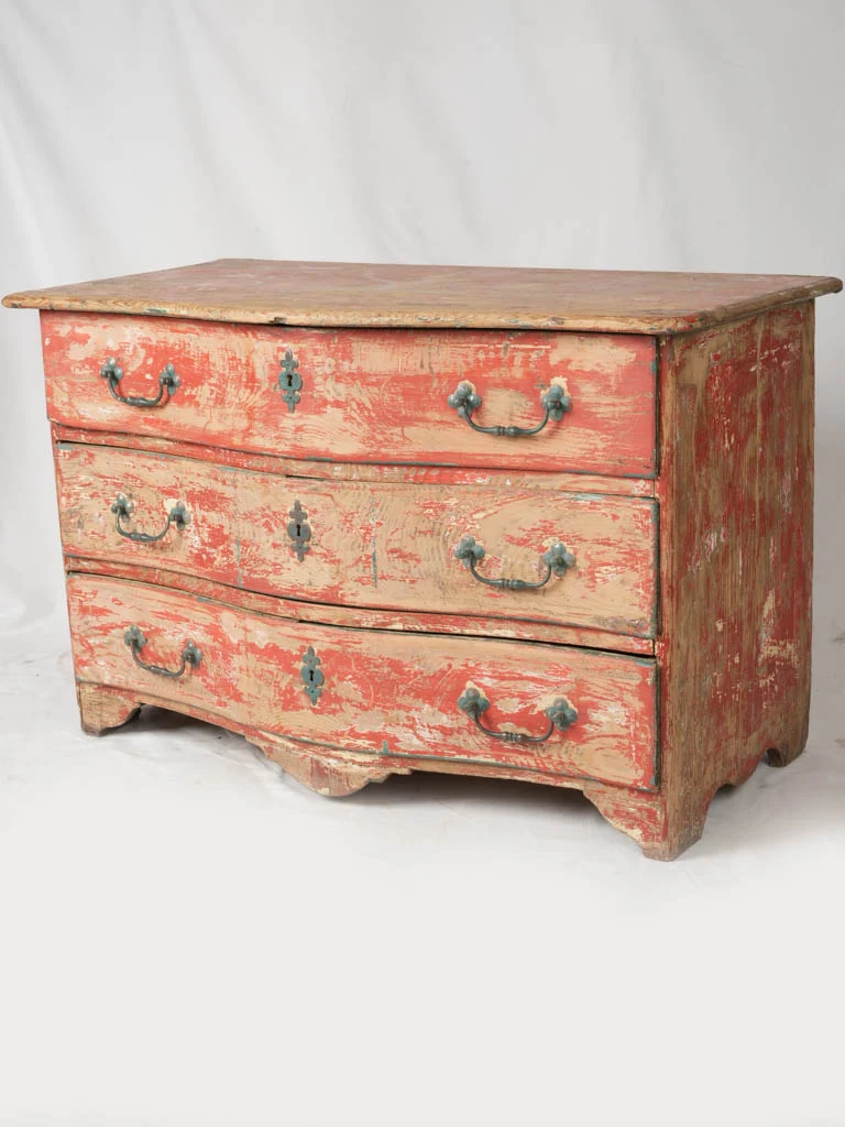 Late 18th-Century Louis XV 3 drawer Commode w/ Rouge Patina - 47¾"