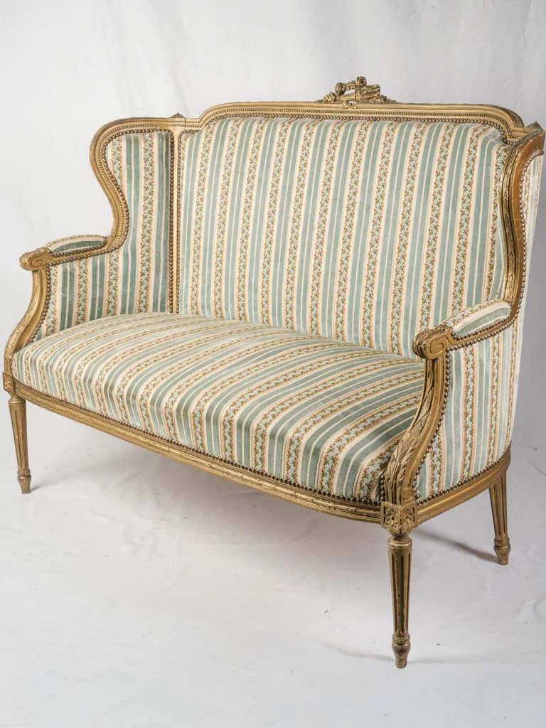 Louis XVI style upholstered settee 54¼"