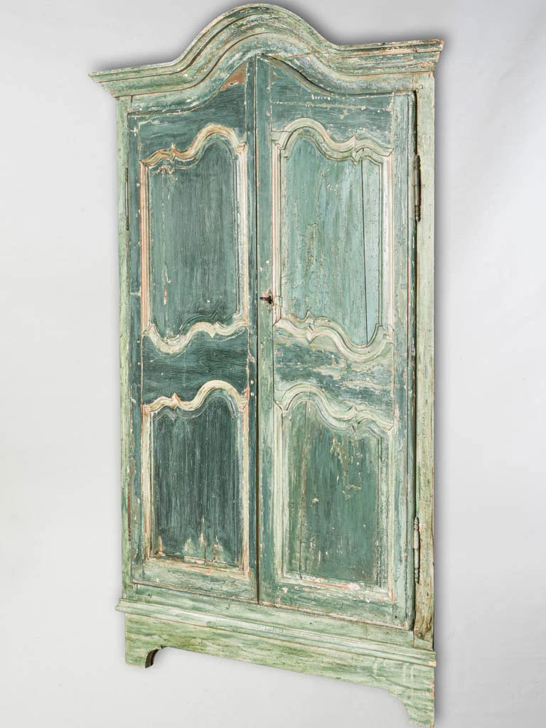 Antique French Louis XV Corner Cupboard w/ Original Paint - 77½"