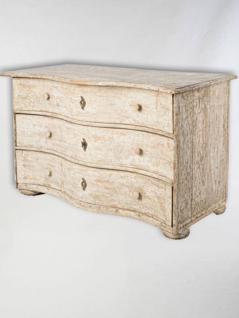18th Century Dutch Serpentine Commode w/ Distressed Patina - 31½" x 51½"