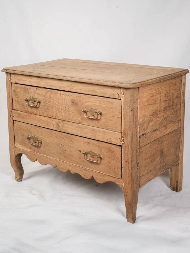 Petite Antique Provençal Commode in Stripped Hardwood - 28¾" x 39" x 23¼"