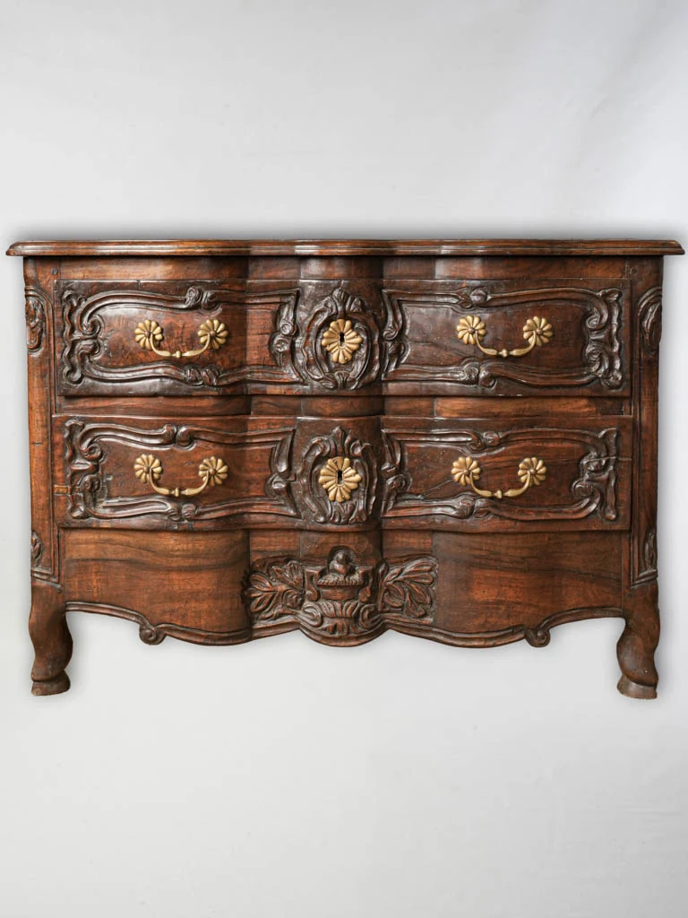 18th-Century Provençal Walnut Commode w/ Serpentine Silhouette