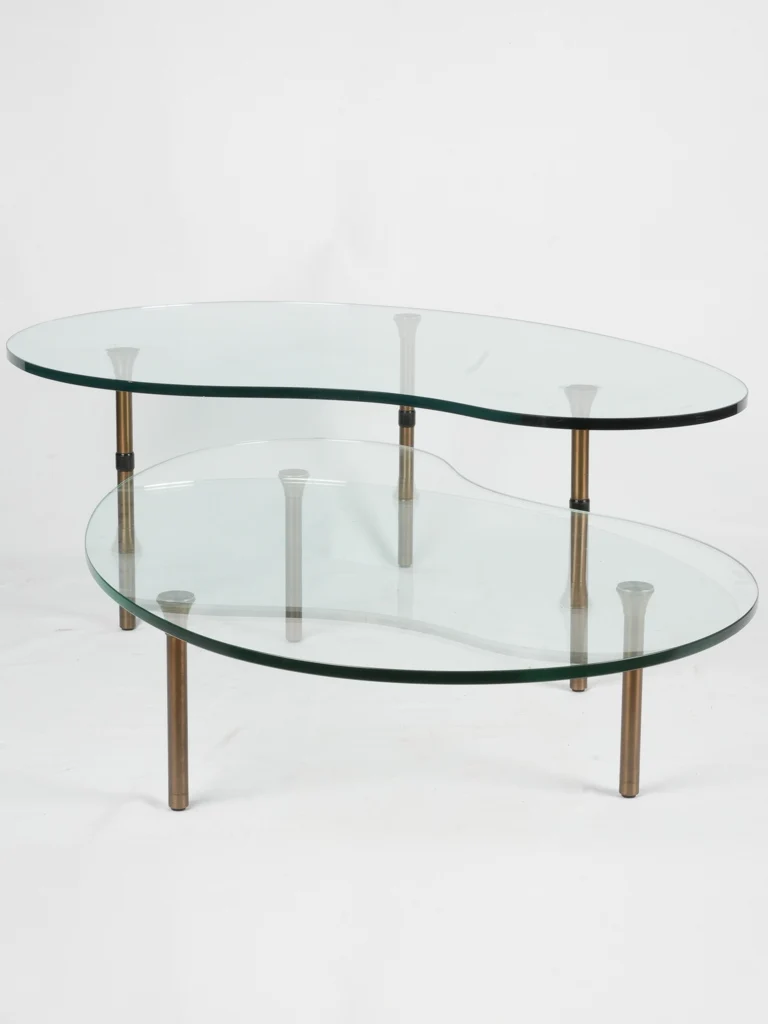 Vintage kidney bean glass coffee tables Enzo Mari for Zanotta 1987 - 65¼"