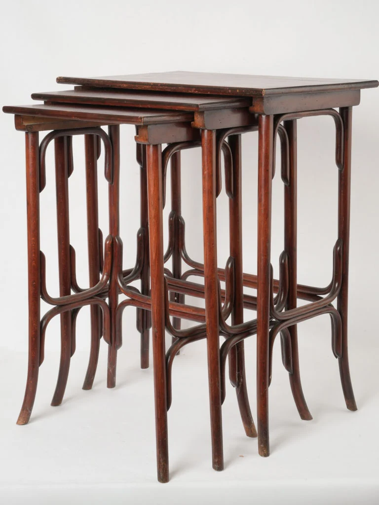 Set of 3 Thonet bentwood nesting tables