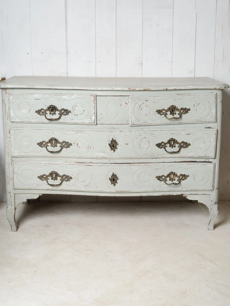 Antique French chest of drawers - blue-grey 32¾"