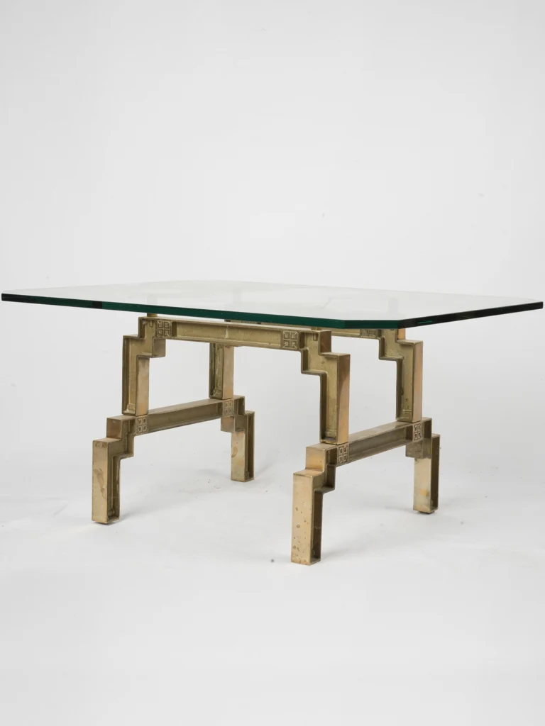 GHYCZY bronze and glass coffee table 35½"
