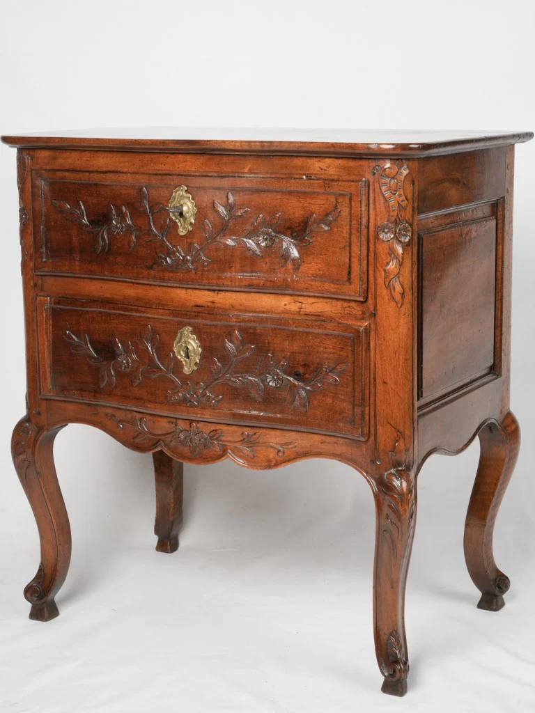 Louis XV petite two-drawer commode "sauteuse" 33¾"