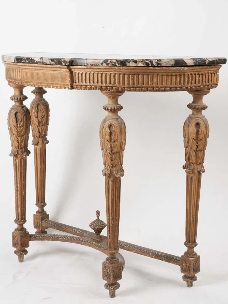 Louis XVI console w/ black marble 37"