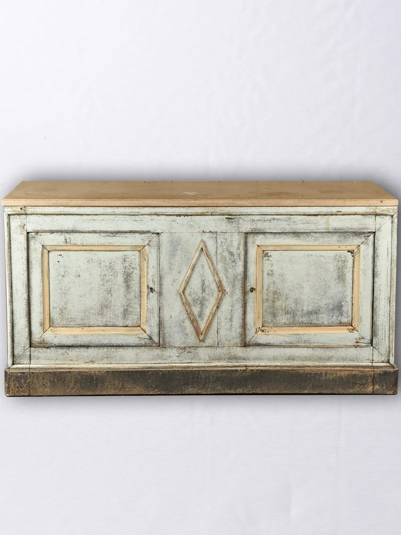 Directoire buffet w/ stone top & blue / beige patina 70¾"