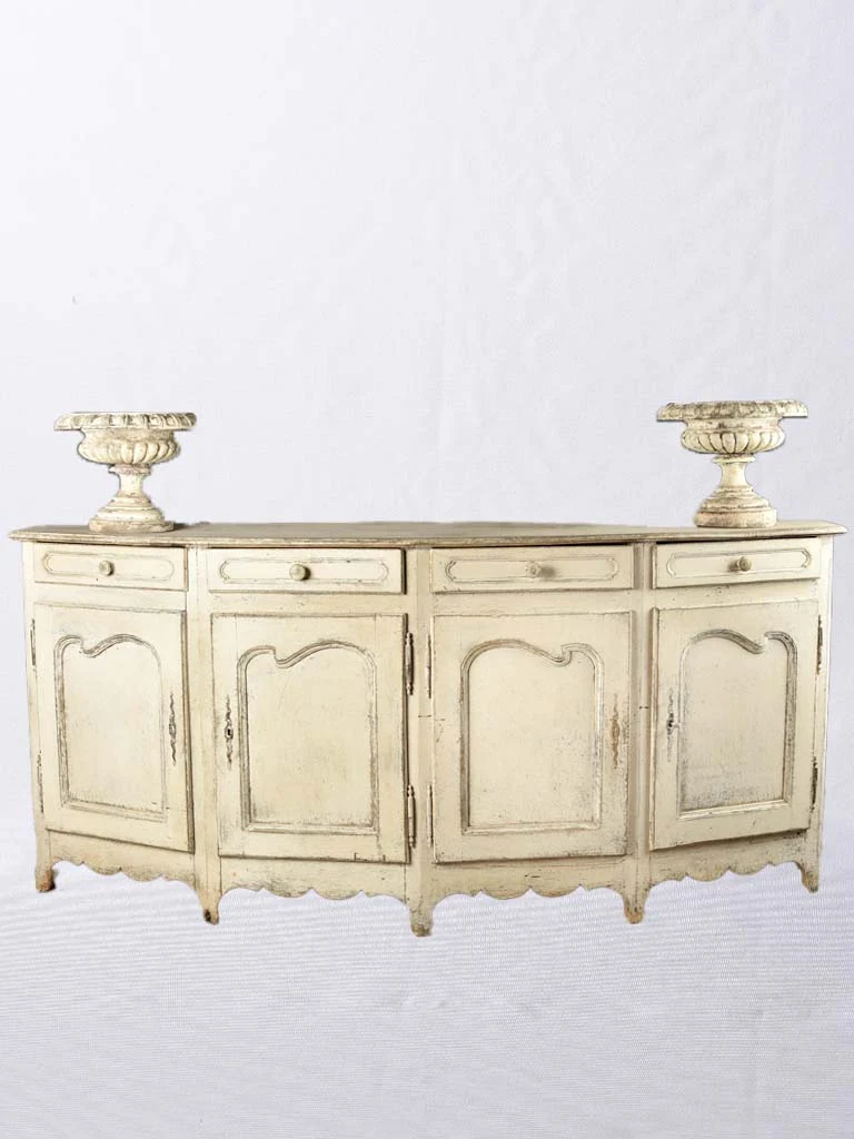 Large 19th century bowfront console buffet 97¼"