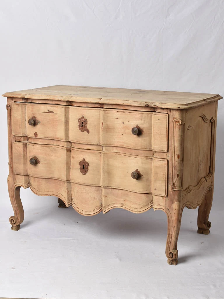 18th century French commode - 2 drawers 42¼" x 22¾"