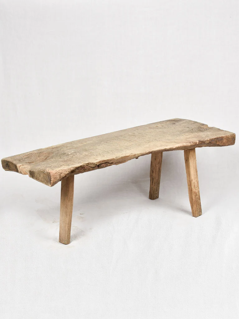 Large primitive coffee table with three legs 50"