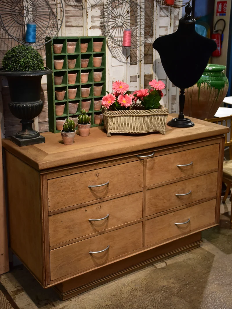 Vintage French drawers - blonde oak