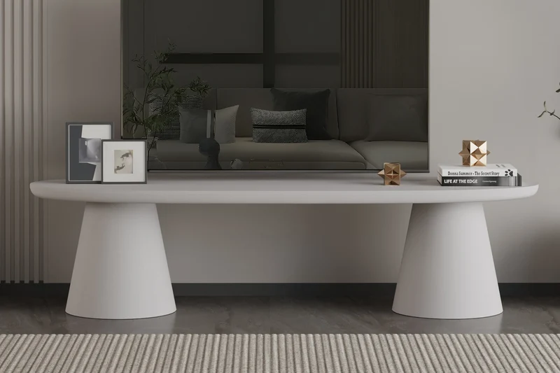Meuble TV Tavira 160 cm Ciment Ecru