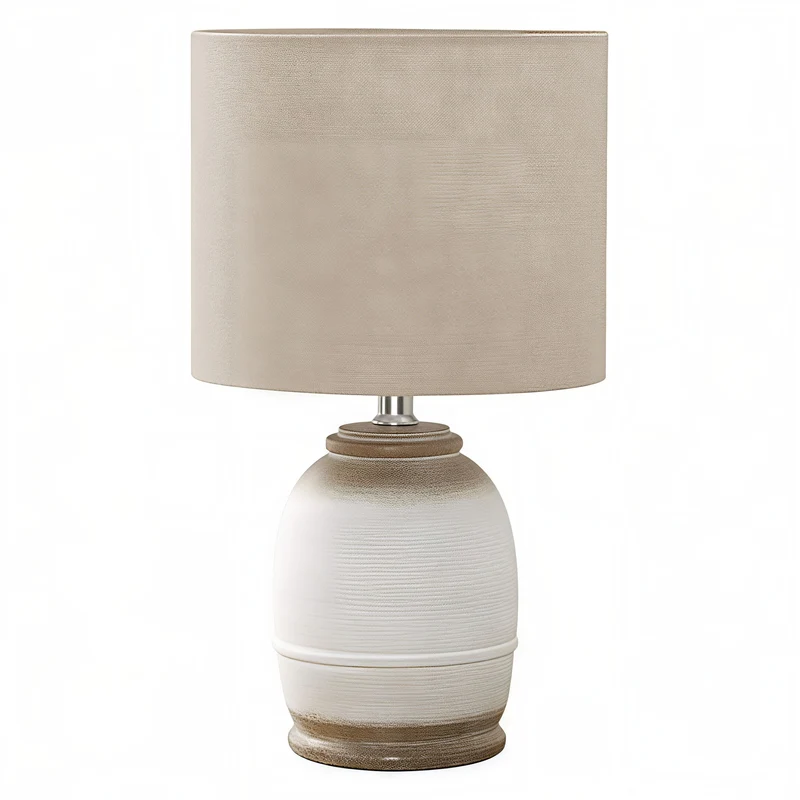CALDERA SAND™ – CONTEMPORARY CREAM RESIN TABLE LAMP – I 9765