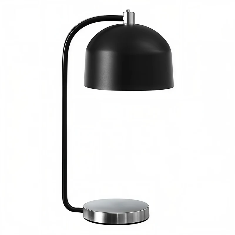 VANTREX DOME™ – MODERN BLACK & SILVER TABLE LAMP – I 9955