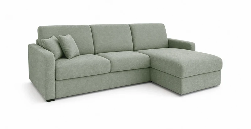 PASSY - Canapé d'angle convertible 4 places - Velours