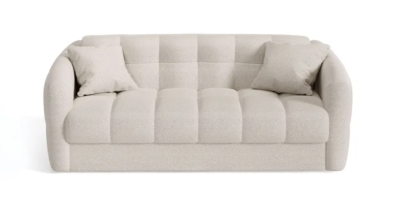TRAPEZE Canapé convertible 2 places - Tissu Bouclette