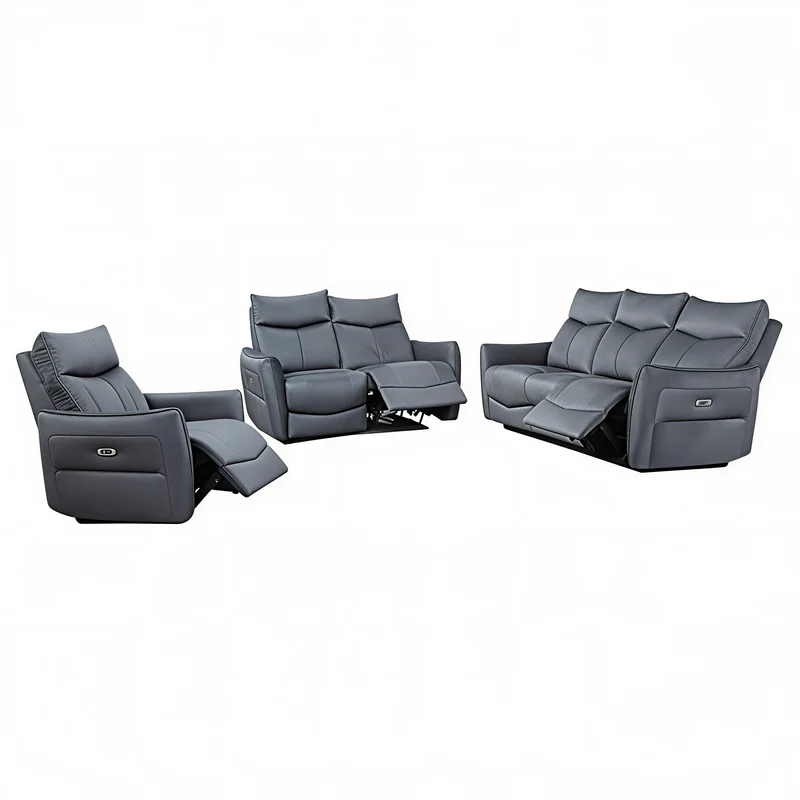 LUCERNE ÉLITE™ – POWER RECLINING CHENILLE SOFA SET – T1119