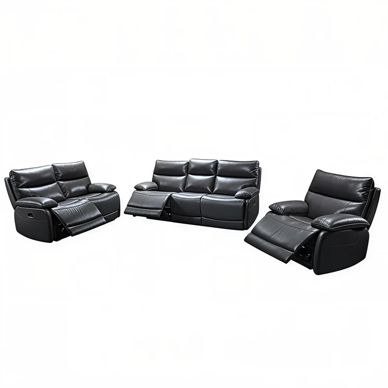 VALENZA IMPERIO™ – FULL GRAIN POWER RECLINING SOFA SET – T1117