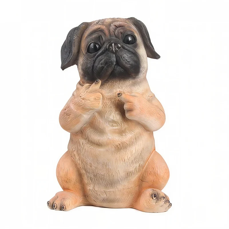 PUG PUPPY SITTING™ – ADORABLE EXPRESSIVE PUG STATUE – 75639
