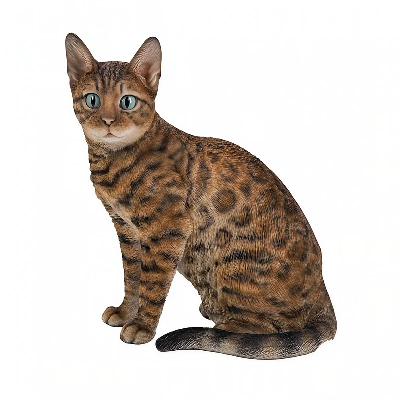 SITTING BENGAL CAT™ – REALISTIC SCULPTURE – 87674