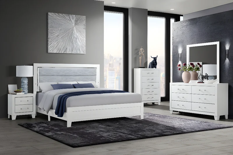 LUCIA-WHITE™ – 6-PIECE BEDROOM SET