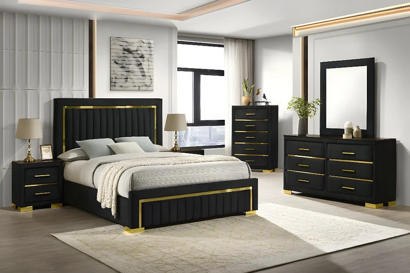 AURORA BLACK-GOLD™ – 6-PIECE BEDROOM SET