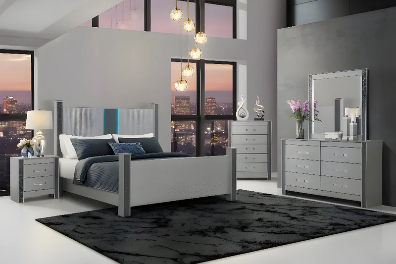 LOGAN-SILVER™ – 6-PIECE BEDROOM SET
