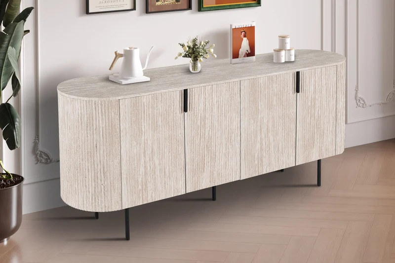 Bahut Lagos 200 cm Décor Travertin Beige