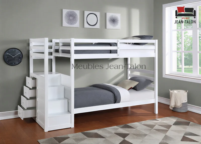 SNOWVALE™ – SINGLE OVER DOUBLE STAIRCASE BUNK BED – B-1892-EK