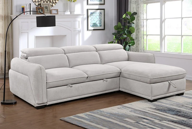 MONDRIA™ – LIGHT GREY SOFA BED SECTIONAL – IF-9005