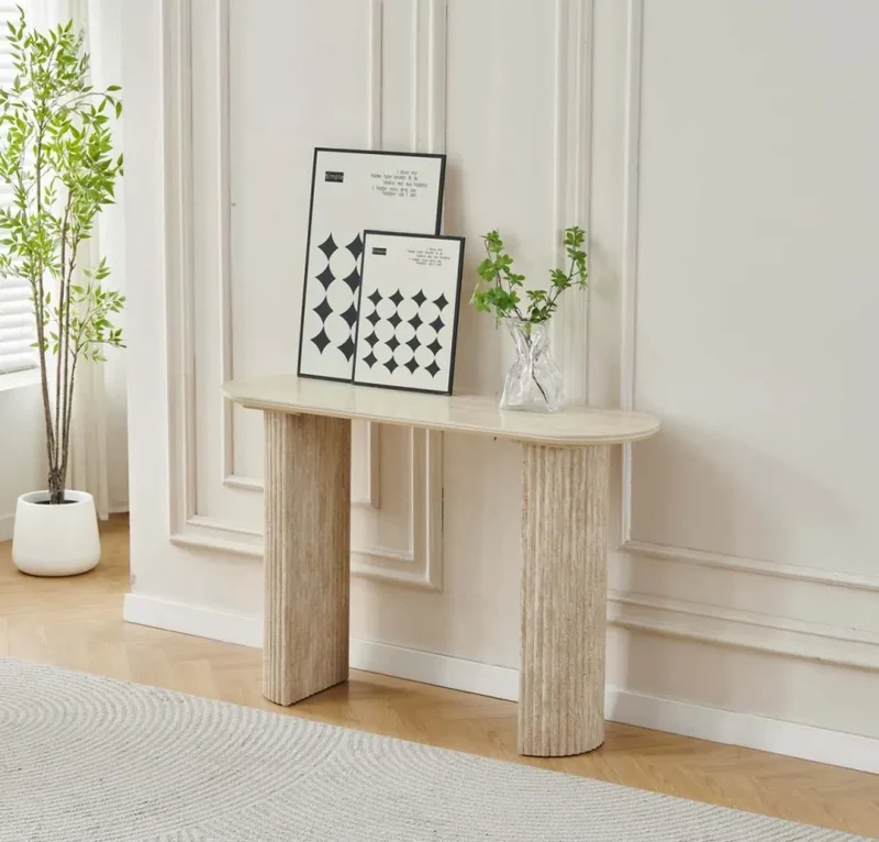 Console Calypso effet travertin