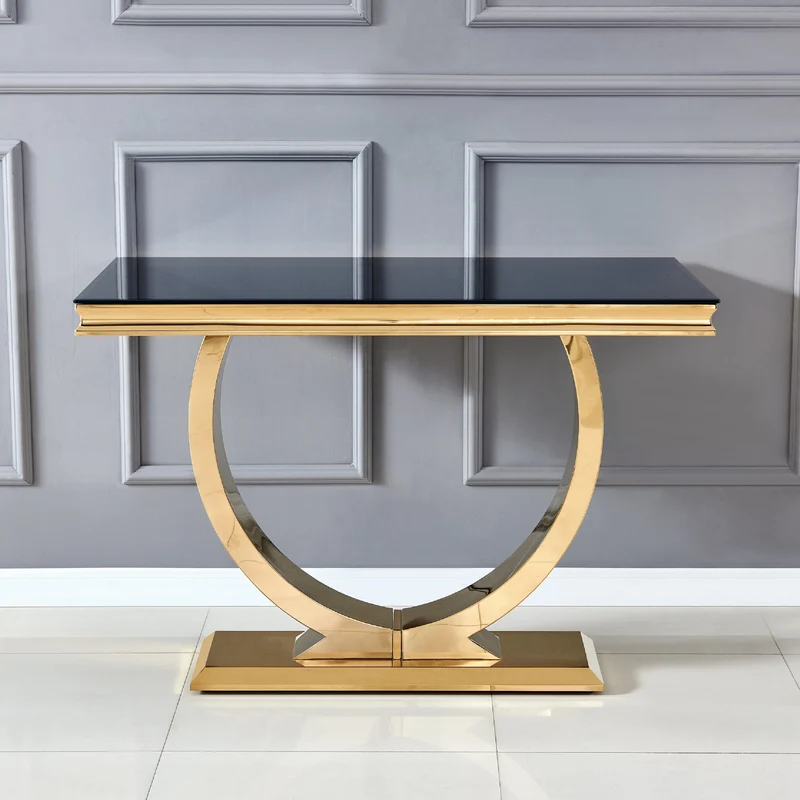 Console Omega Or Verre noir