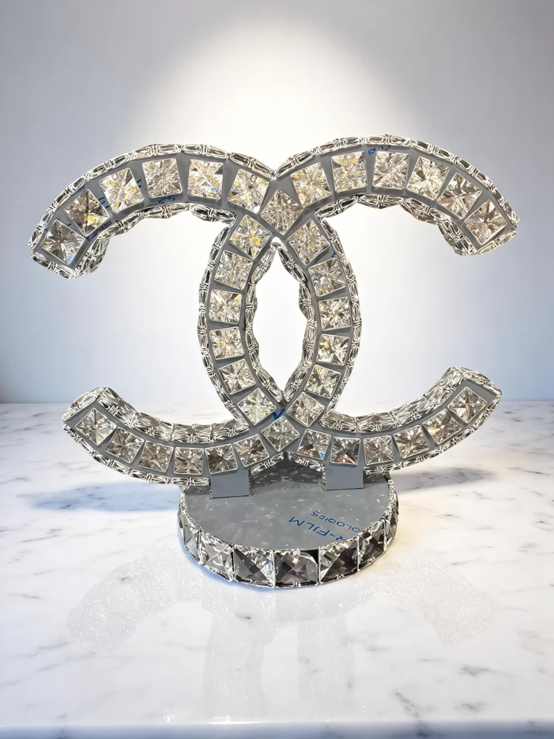 Chanel Double-C Crystal LED Table Lamp