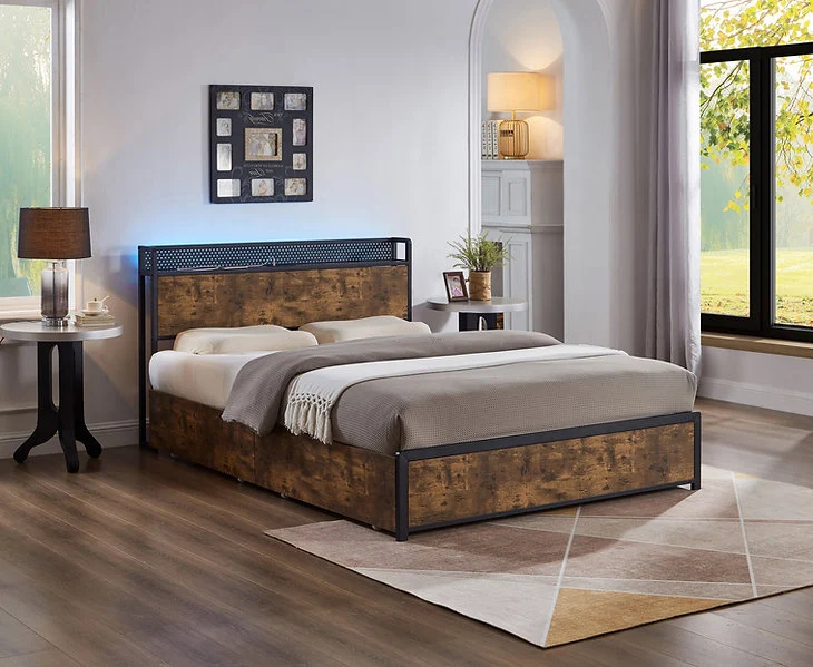Wood Grain Panel IF-5930 Bed