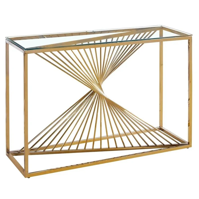 Console Brittany or verre transparent