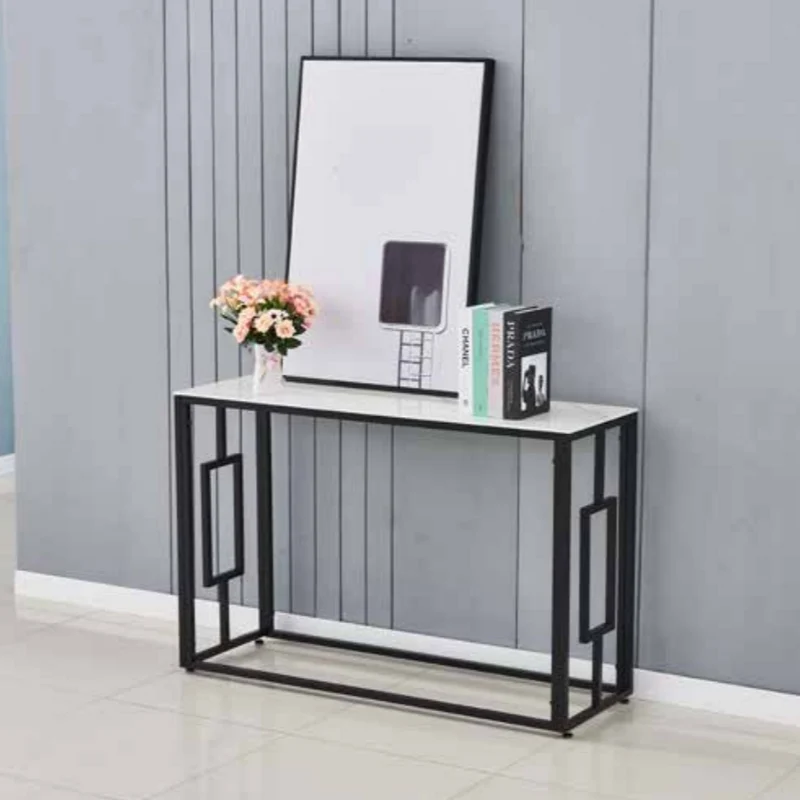 Console Sophie Noir Marbre blanc